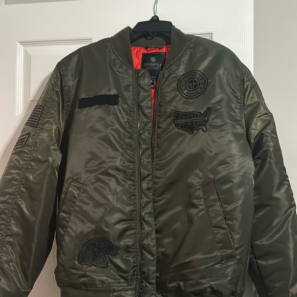 Men’s Dark Green Bomber Jacket - Picture 1 of 2